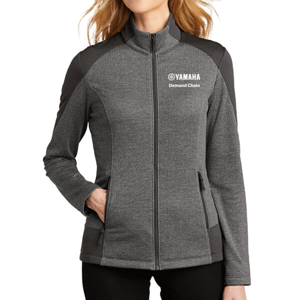 Port Authorirty Ladies Grid Fleece Jacket - Embroidered Logo Thumbnail